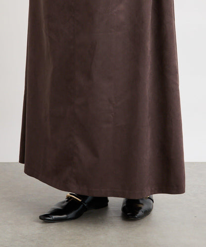 【RIVE DROITE】磨毛面料側褶半身裙