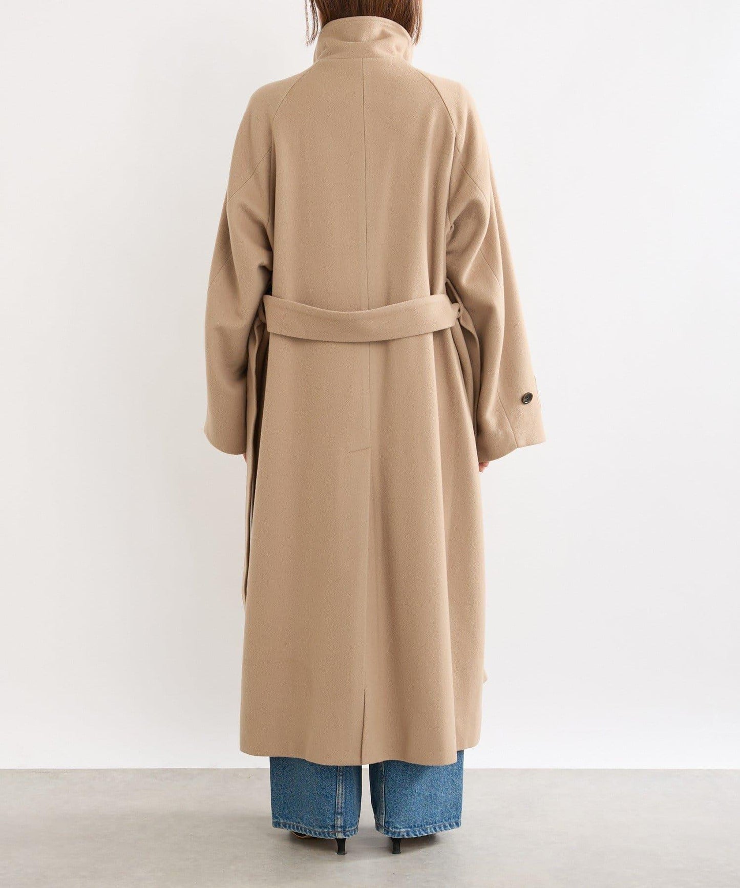 【顯瘦】立領繫帶大衣