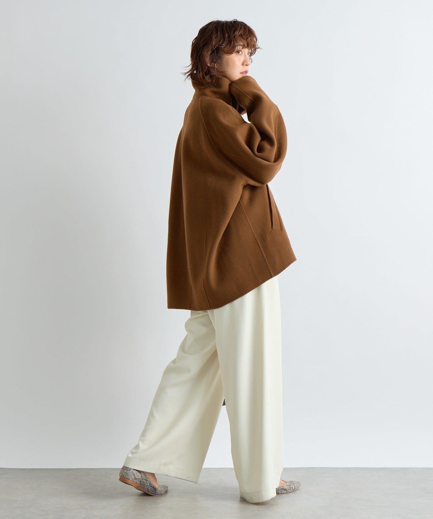 【帥氣穿搭】立領拉鍊雙面呢大衣