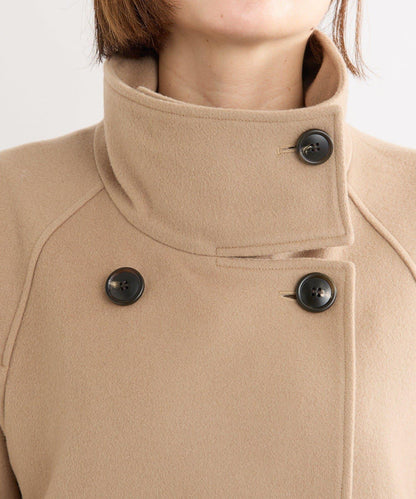 【顯瘦】立領繫帶大衣