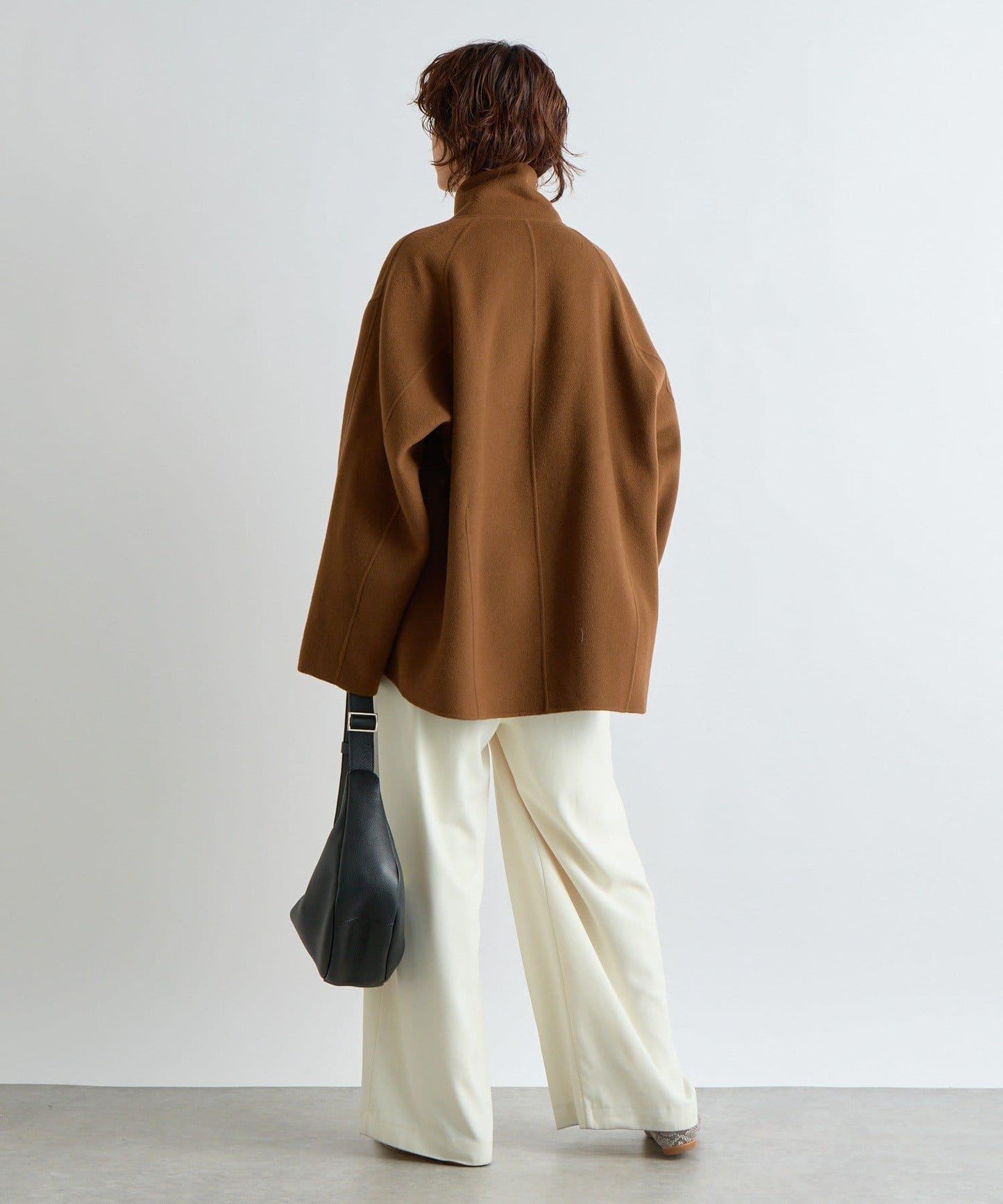 【帥氣穿搭】立領拉鍊雙面呢大衣