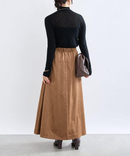 【RIVE DROITE】磨毛面料側褶半身裙