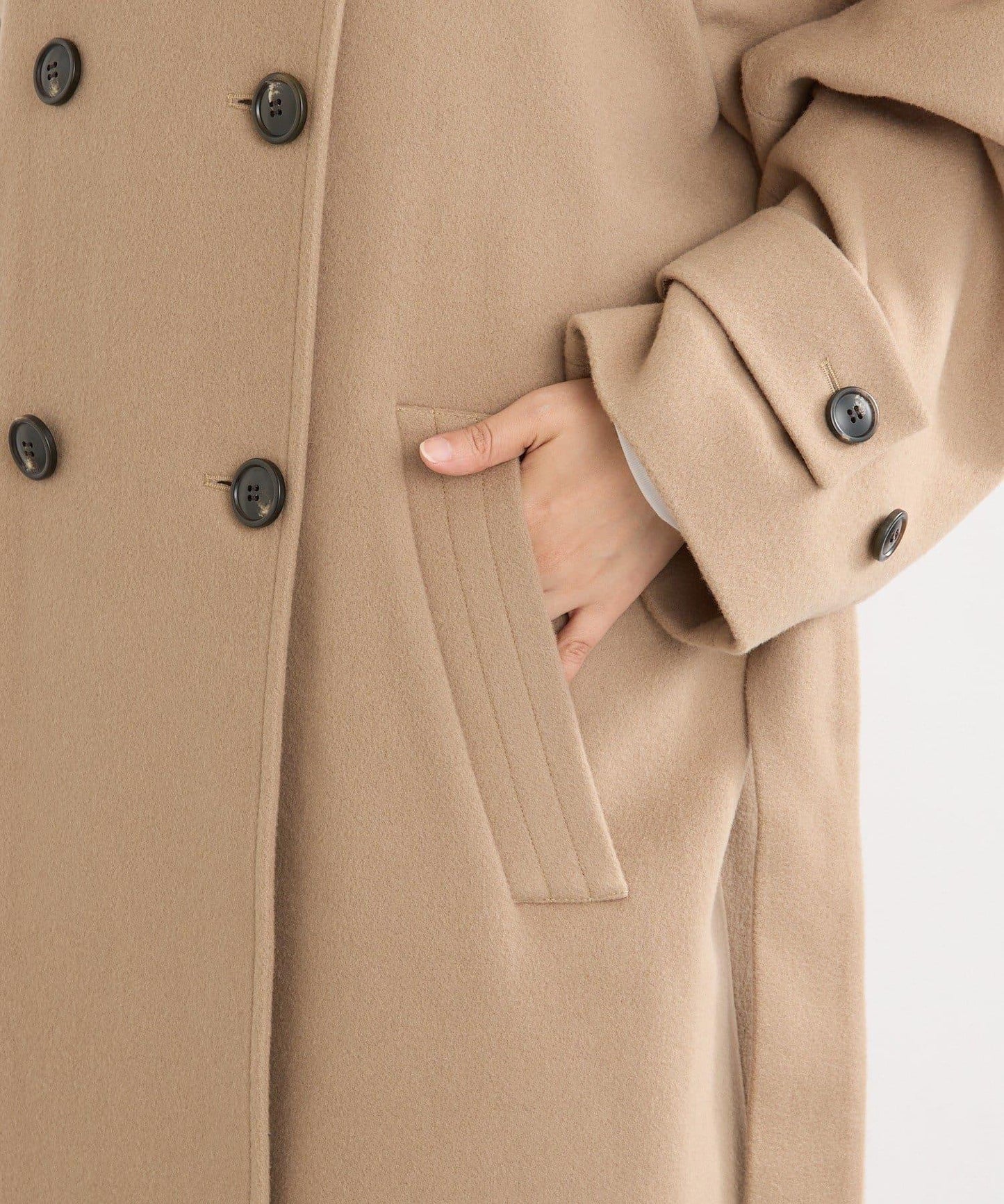 【顯瘦】立領繫帶大衣