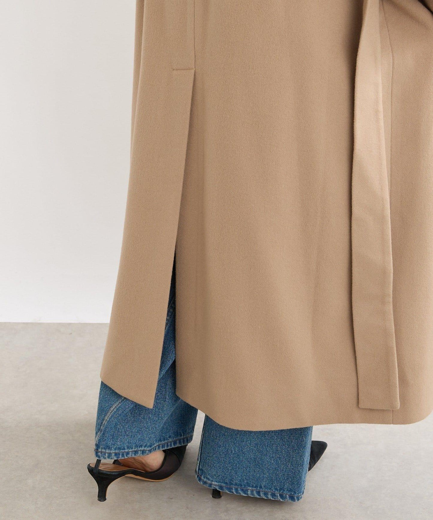 【顯瘦】立領繫帶大衣