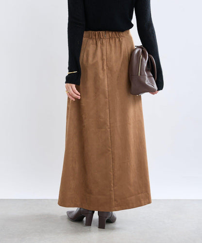【RIVE DROITE】磨毛面料側褶半身裙