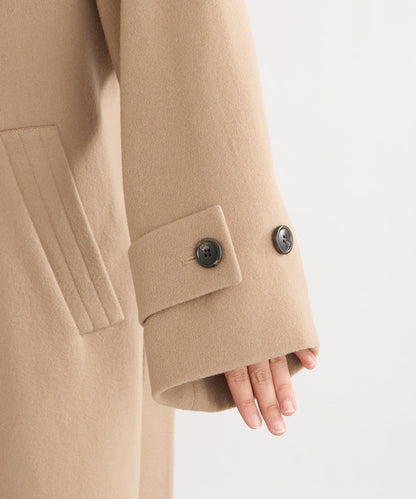 【顯瘦】立領繫帶大衣