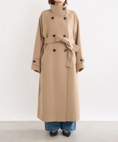 【顯瘦】立領繫帶大衣