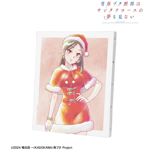 青春豬頭少年不做聖誕老人夢_迷你裙聖誕少女 Ani-Art aqua label F3號畫布板