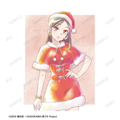 青春豬頭少年不做聖誕老人夢_迷你裙聖誕少女 Ani-Art aqua label F3號畫布板