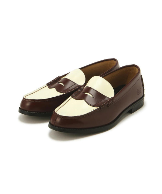 The Kenford Fineshoes 男士拼色樂福鞋 深棕色白色
