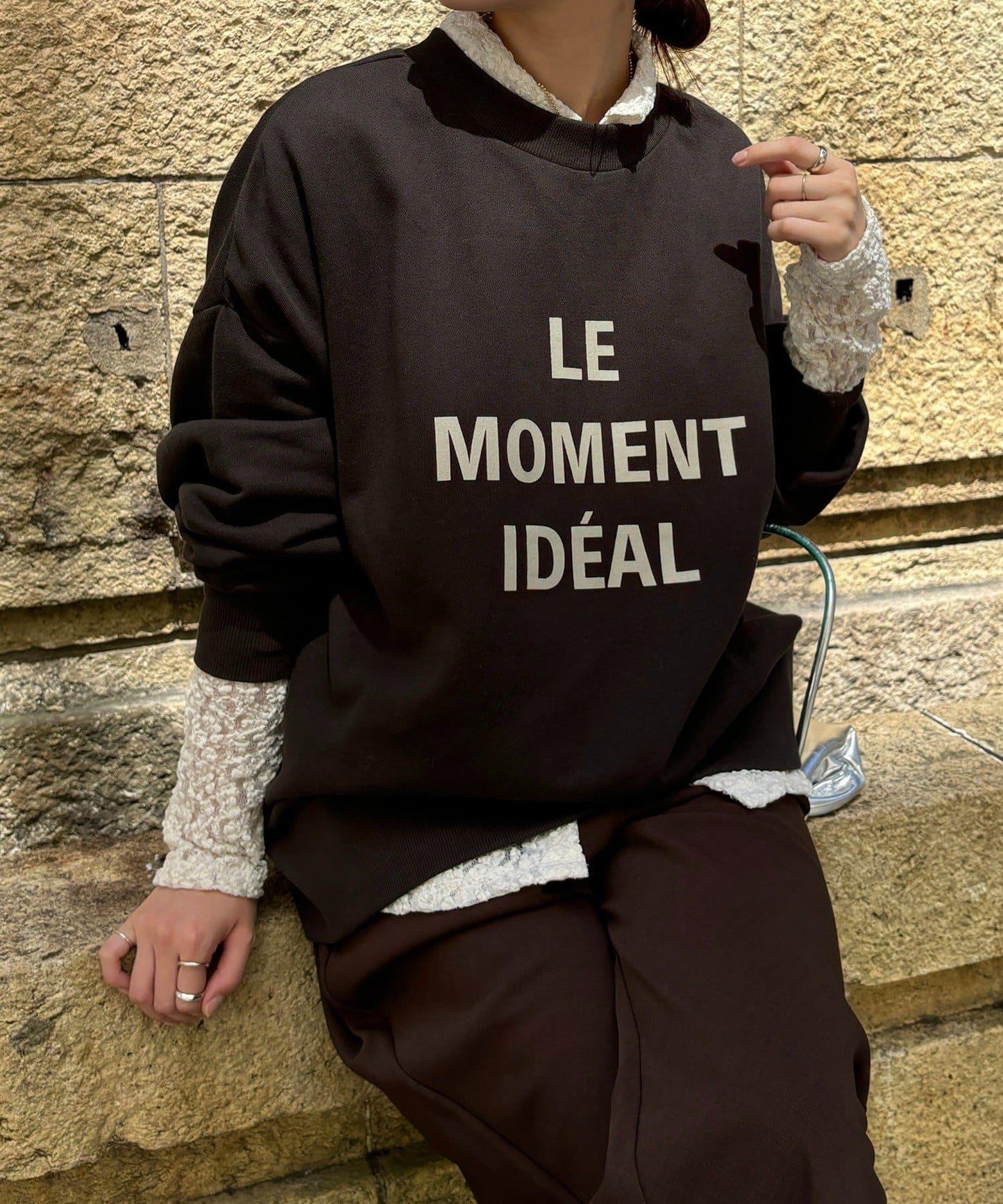 LE MOMENT 2WAY拉鍊套頭衫