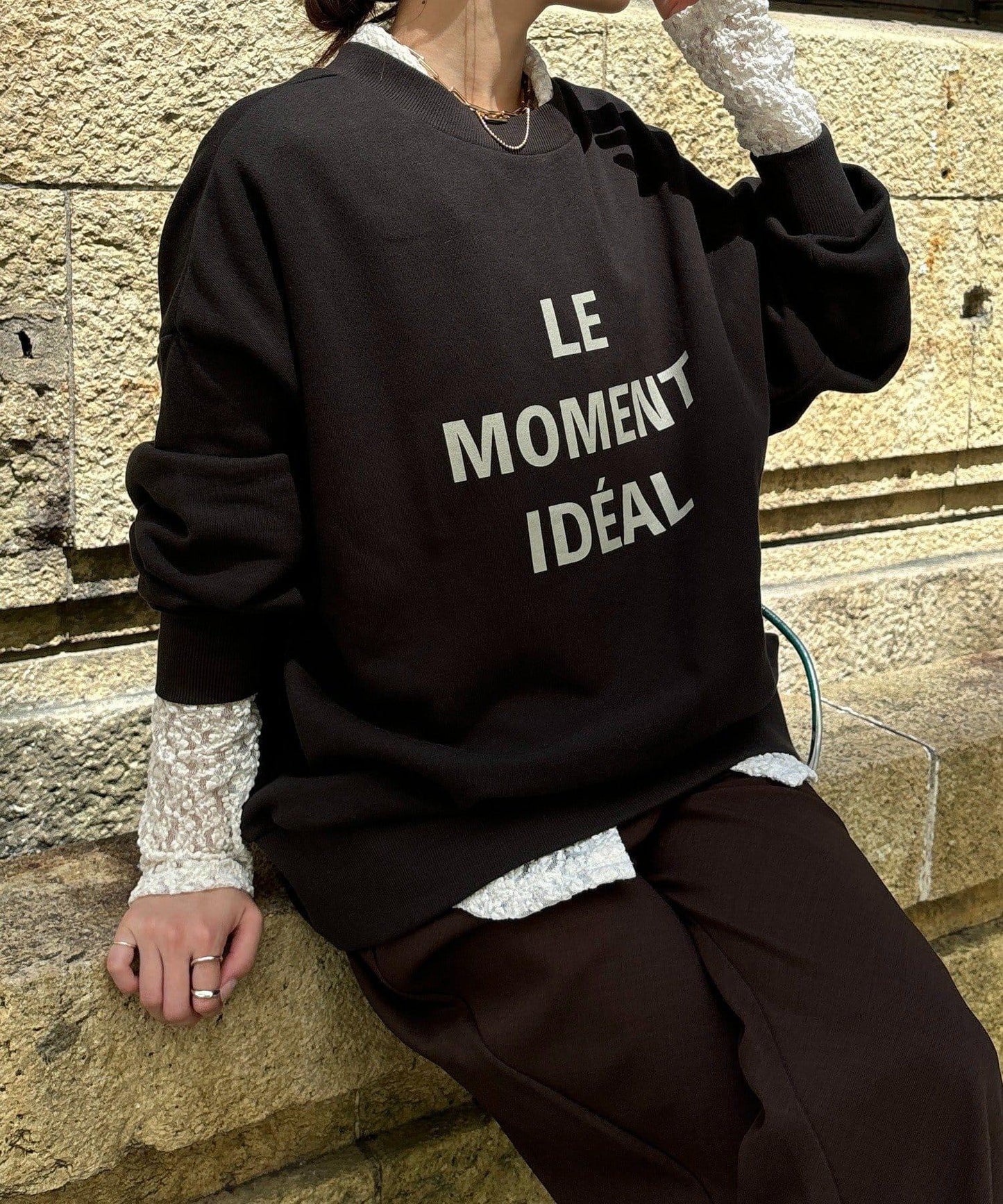LE MOMENT 2WAY拉鍊套頭衫