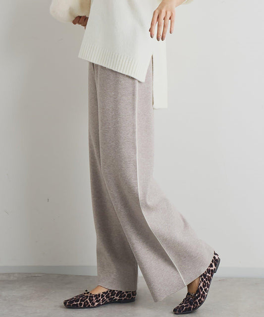 舒適穿著感側邊條紋針織褲