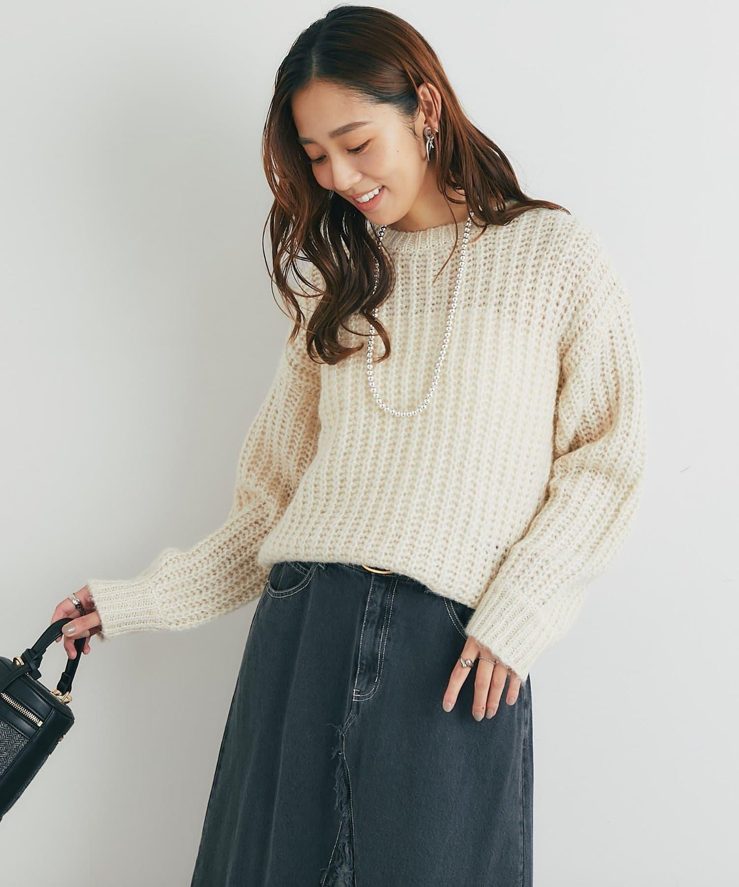 《ふわふわな著心地》粗花呢毛線針織衫