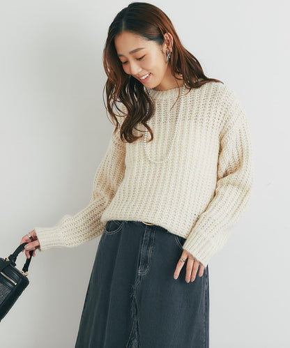 《ふわふわな著心地》粗花呢毛線針織衫