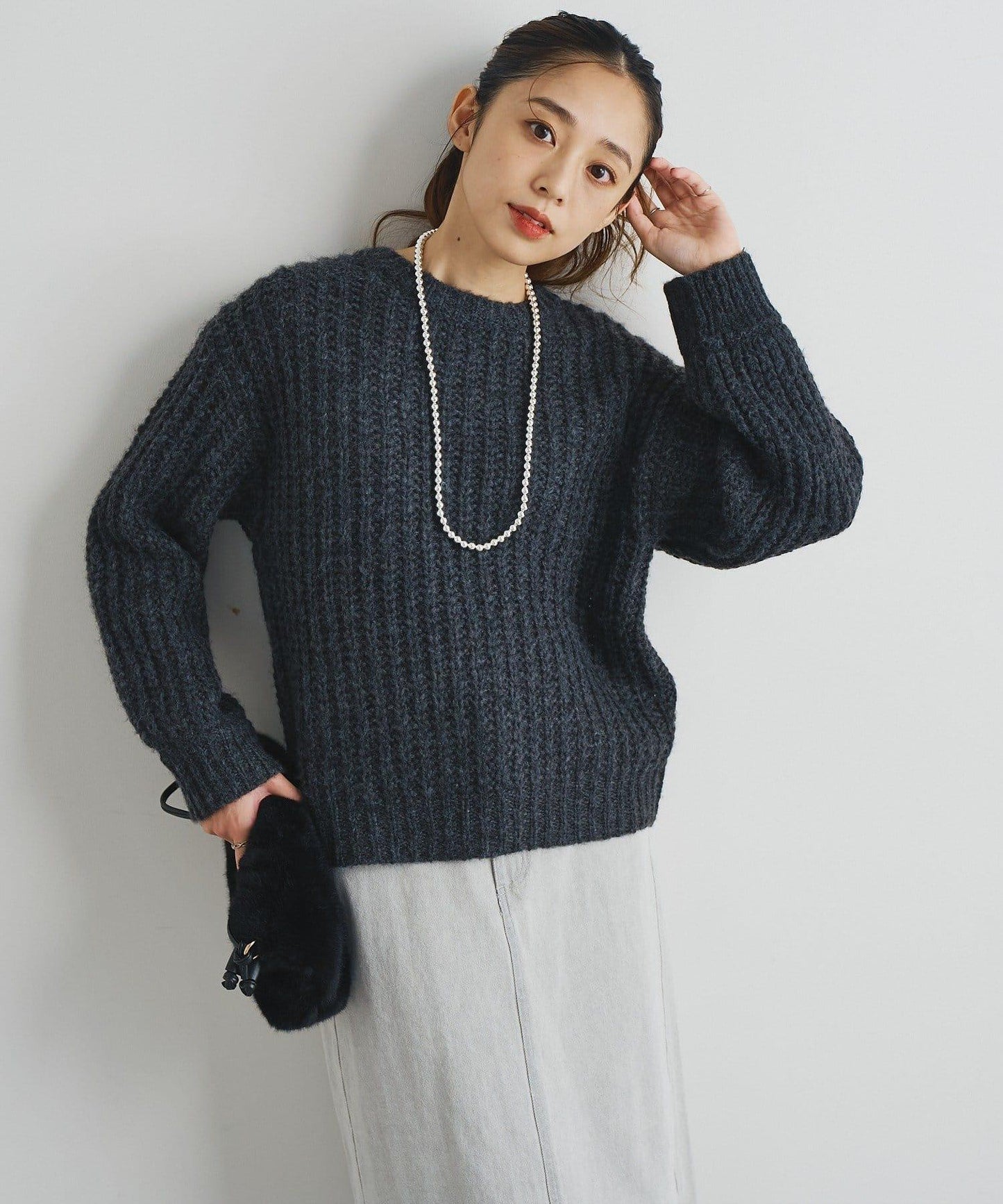 《ふわふわな著心地》粗花呢毛線針織衫