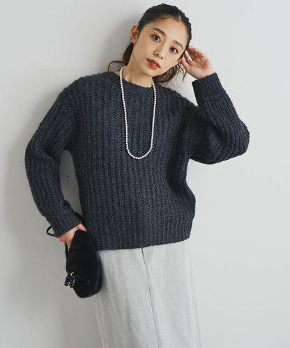 《ふわふわな著心地》粗花呢毛線針織衫