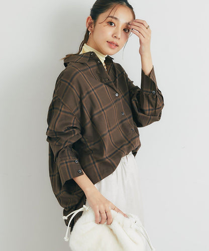 《こなれ感を演出》先染漸變格子襯衫