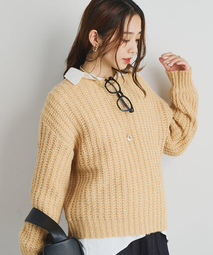 《ふわふわな著心地》粗花呢毛線針織衫