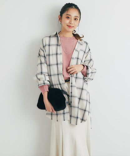 《こなれ感を演出》先染漸變格子襯衫