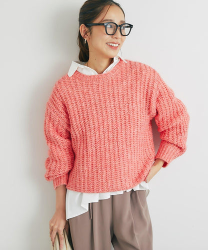 《ふわふわな著心地》粗花呢毛線針織衫