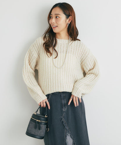 《ふわふわな著心地》粗花呢毛線針織衫