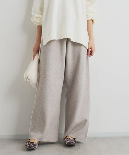 舒適穿著感側邊條紋針織褲