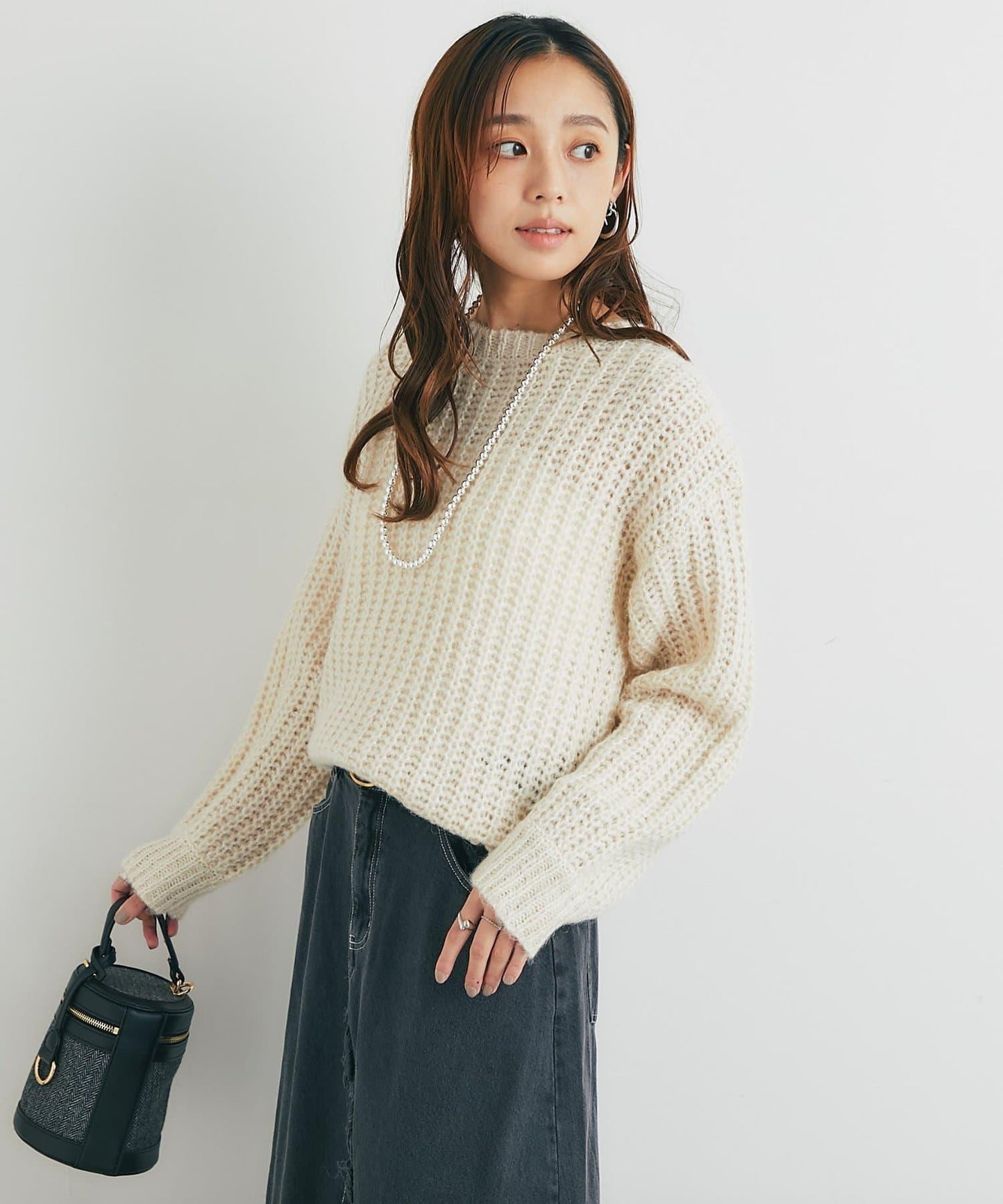 《ふわふわな著心地》粗花呢毛線針織衫