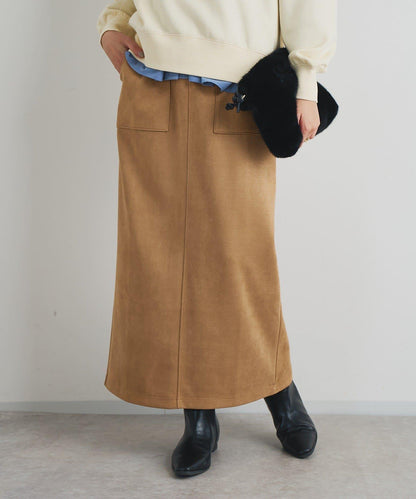 《女性優雅身形》棉花糖絨面窄身半身裙