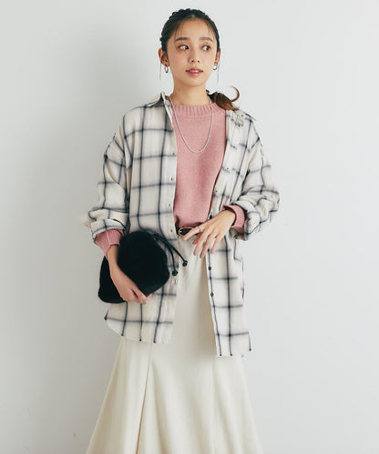 《こなれ感を演出》先染漸變格子襯衫