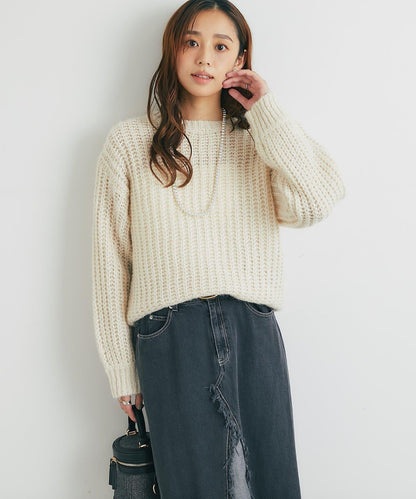 《ふわふわな著心地》粗花呢毛線針織衫