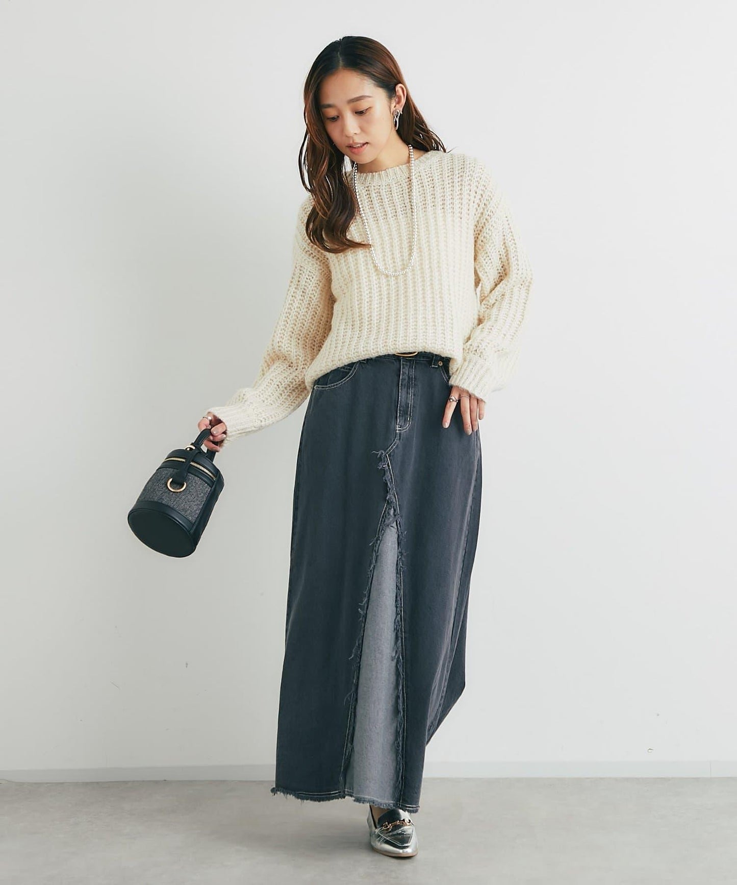 《ふわふわな著心地》粗花呢毛線針織衫