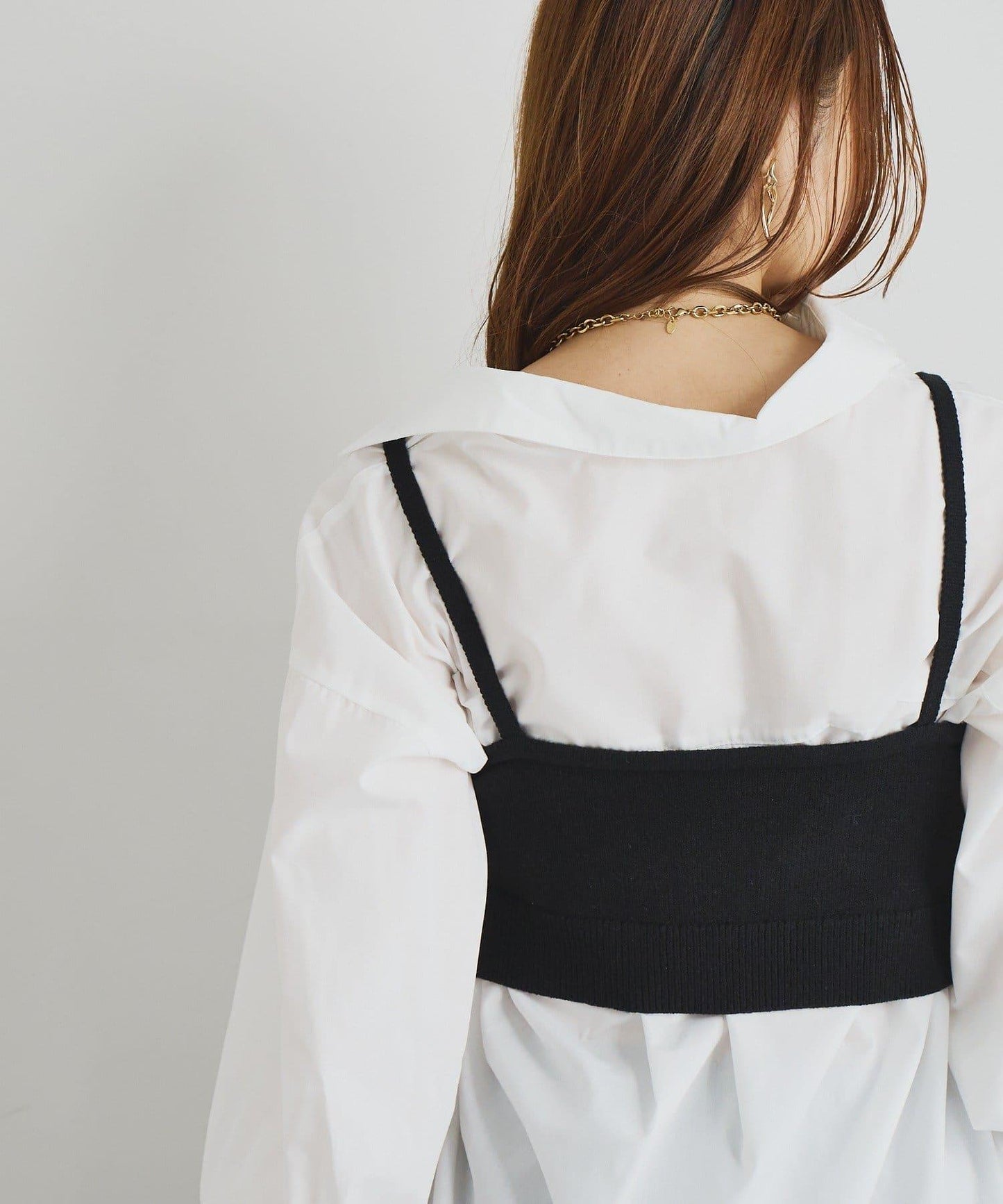 時尚風格針織背心套裝高密度襯衫