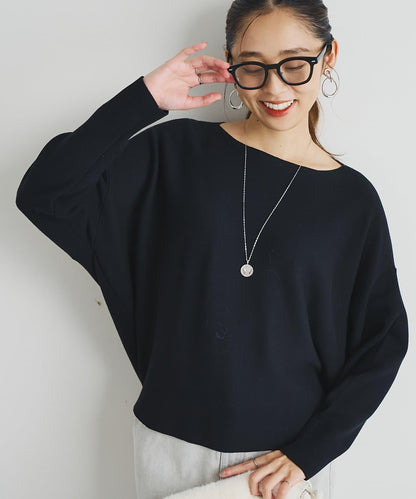 《著回し力抜群》14針高密度圓弧下襬套頭衫