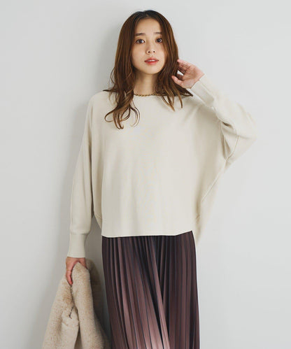 《著回し力抜群》14針高密度圓弧下襬套頭衫