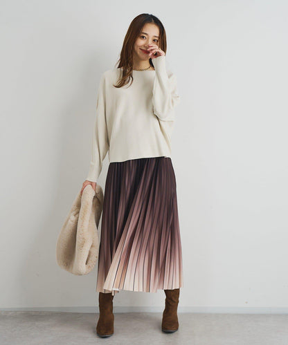 《著回し力抜群》14針高密度圓弧下襬套頭衫