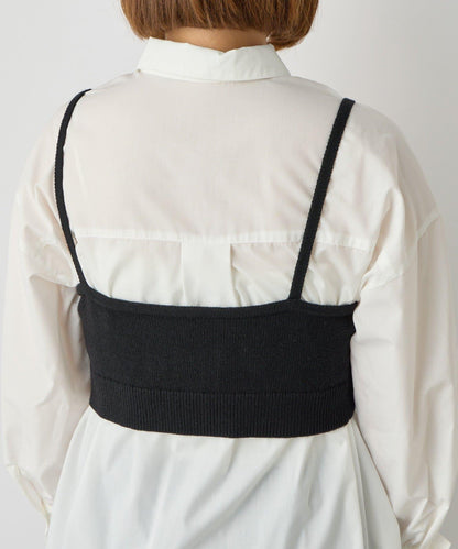 時尚風格針織背心套裝高密度襯衫