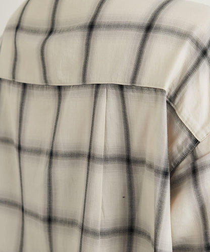 《こなれ感を演出》先染漸變格子襯衫