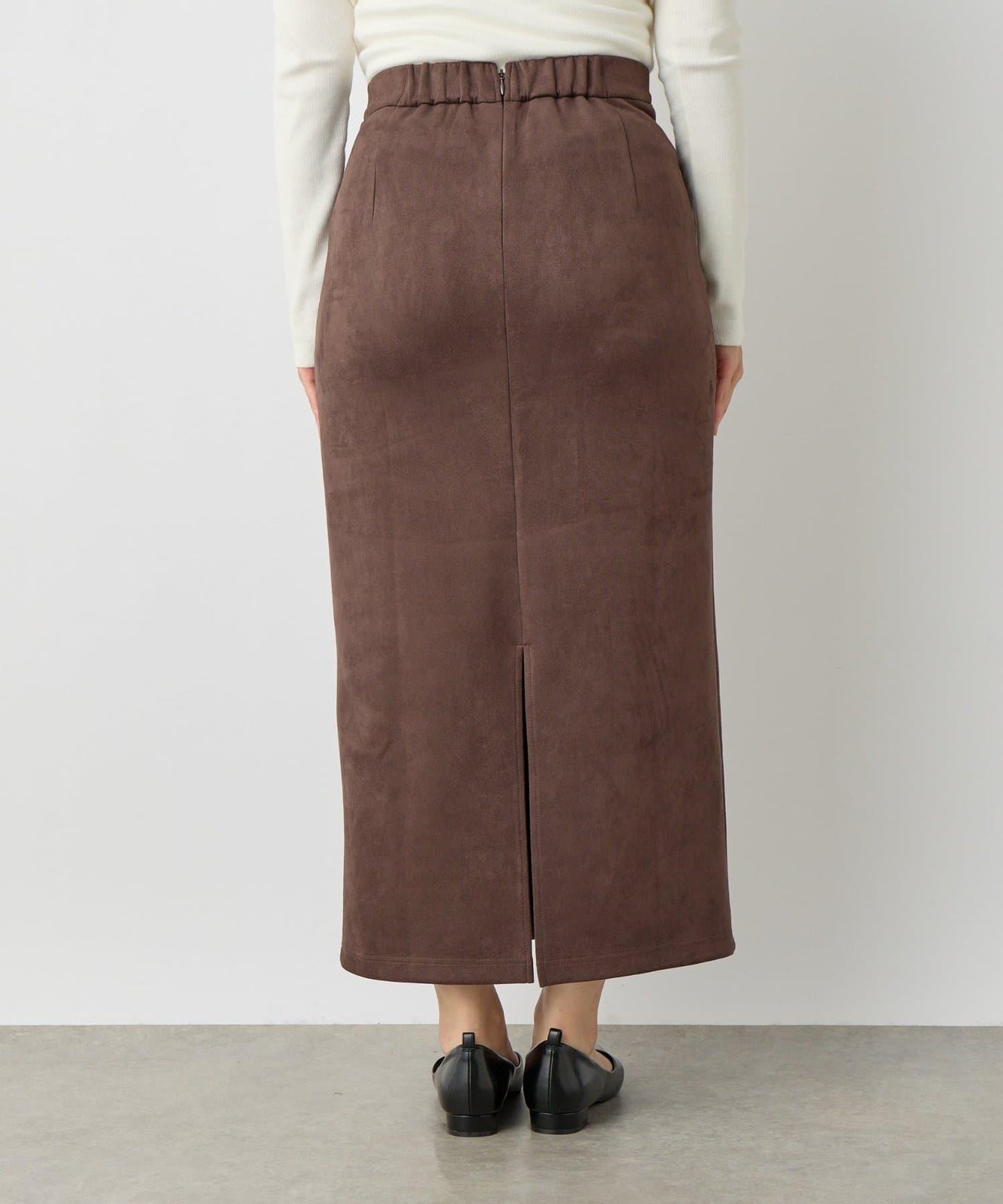 《女性優雅身形》棉花糖絨面窄身半身裙