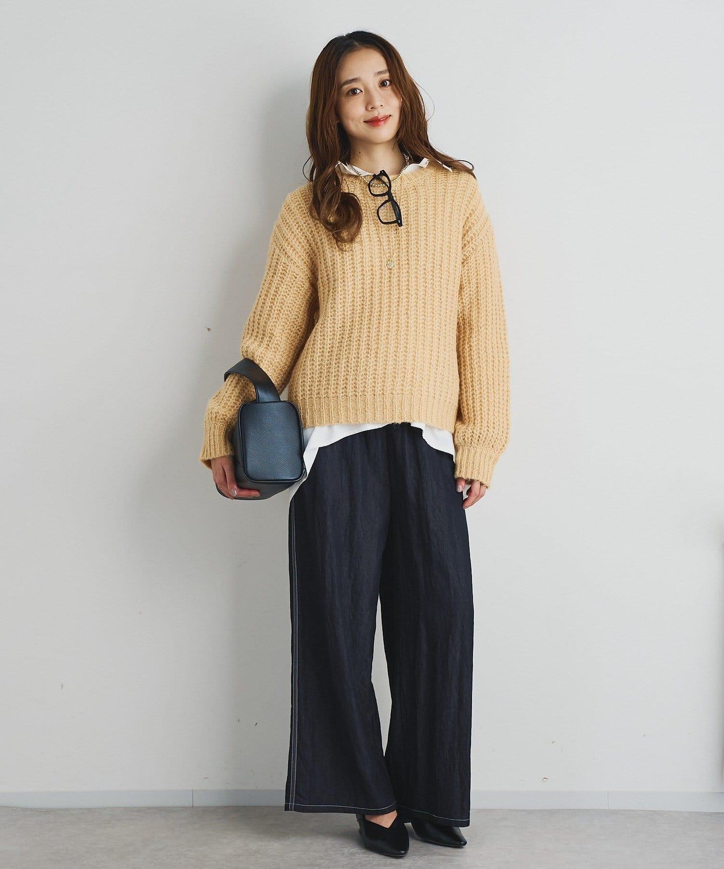 《ふわふわな著心地》粗花呢毛線針織衫