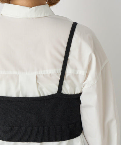 時尚風格針織背心套裝高密度襯衫