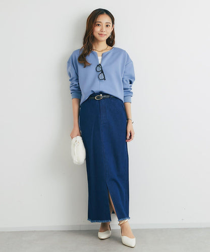 下襬流蘇牛仔半身裙