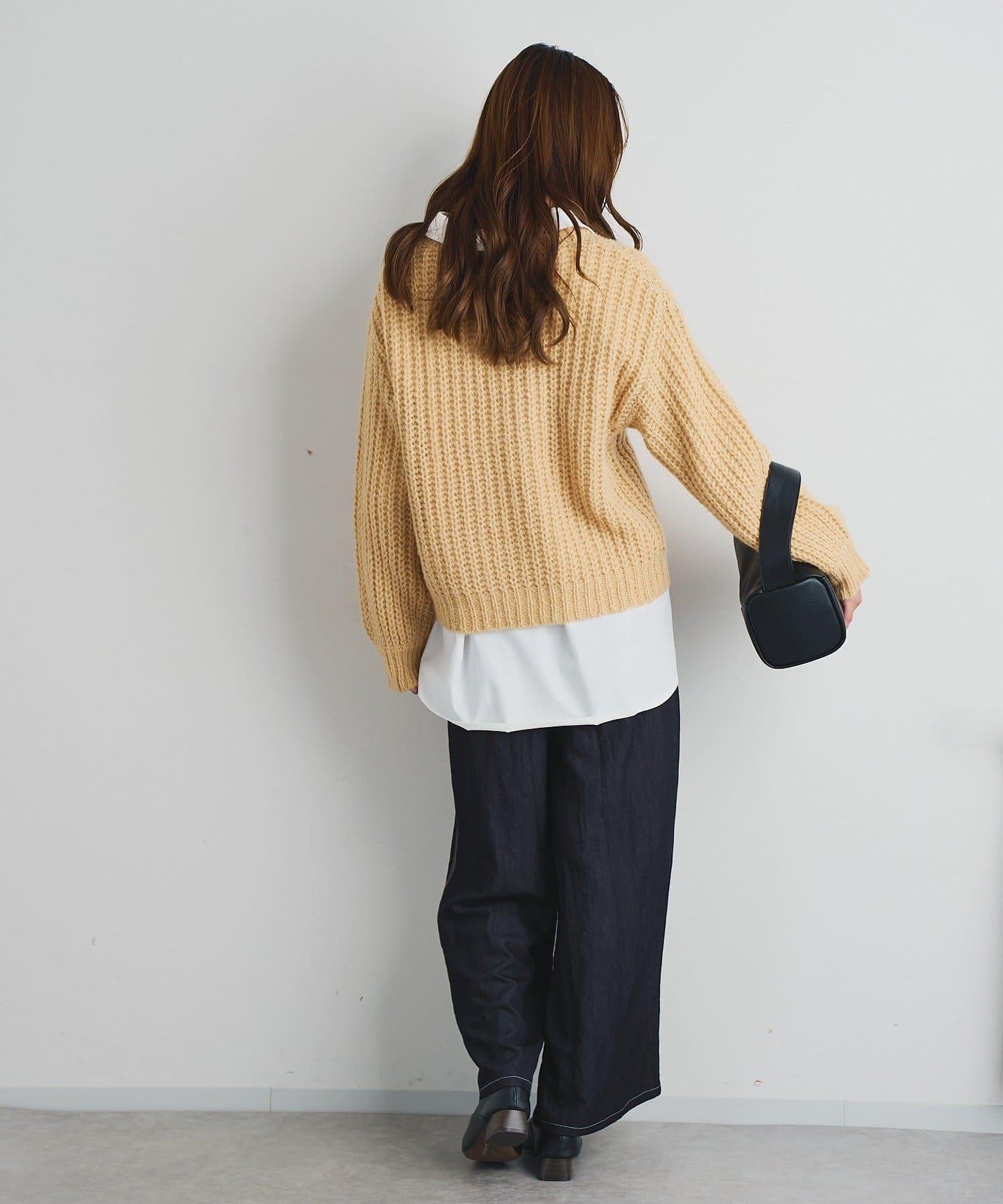 《ふわふわな著心地》粗花呢毛線針織衫