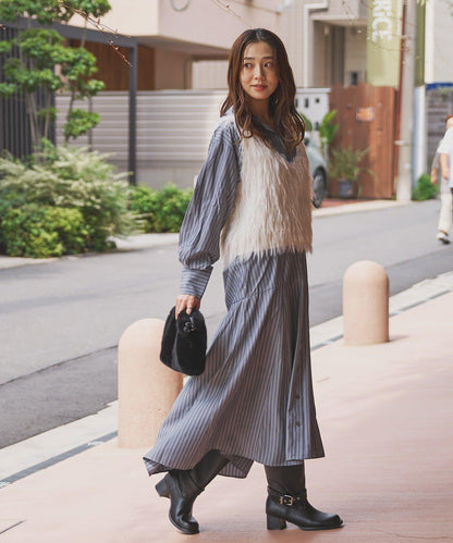 大人女性感羽毛針織背心