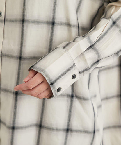 《こなれ感を演出》先染漸變格子襯衫