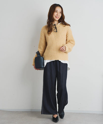 《ふわふわな著心地》粗花呢毛線針織衫