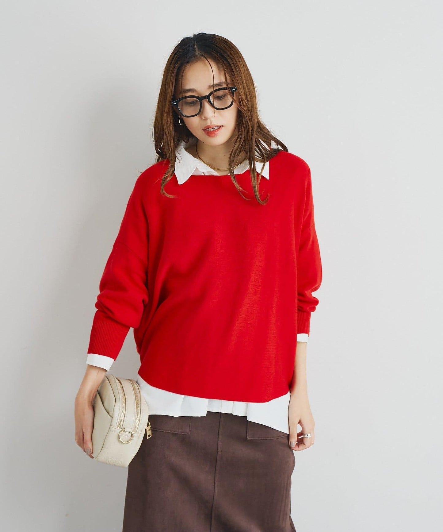 《著回し力抜群》14針高密度圓弧下襬套頭衫