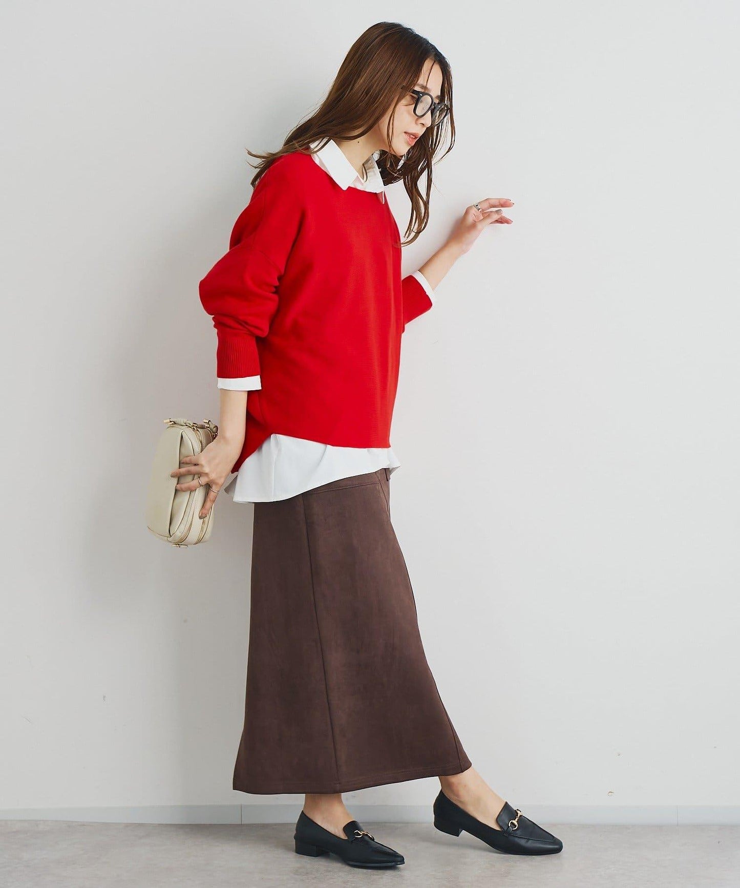 《著回し力抜群》14針高密度圓弧下襬套頭衫