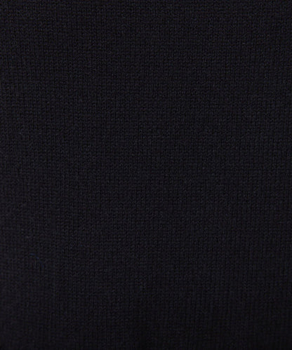 針織拼接喇叭連衣裙