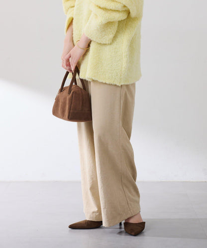 【可調節腰圍】桃色休閒褲